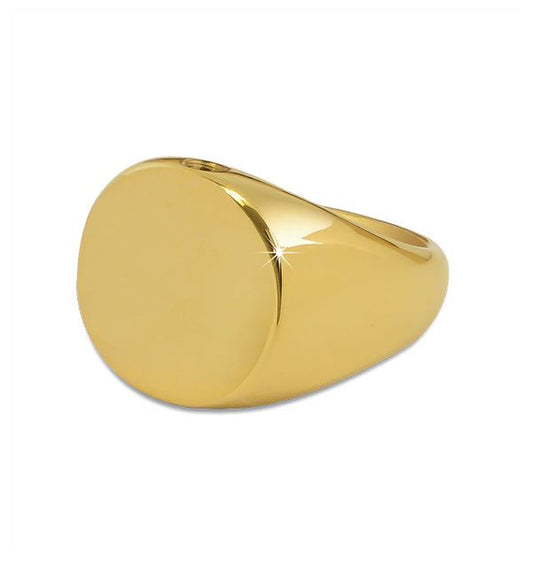 Mens Cremation Gold Ring Steel Keepsake Size - 12